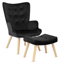 Tugitool Mebel Elite Lozano, must samet, tumbaga