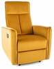 Recliner-tugitool Signal Meble Nikos Velvet, 86 x 72 x 105 cm, kollane