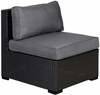 Diivani vahemoodul Home4you Sevilla New, 84 x 71 x 65 cm, must/hall