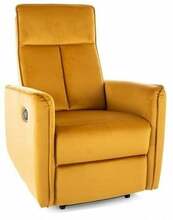 Recliner-tugitool Signal Meble Nikos Velvet, 86 x 72 x 105 cm, kollane