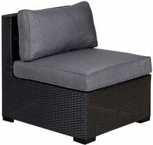Diivani vahemoodul Home4you Sevilla New, 84 x 71 x 65 cm, must/hall
