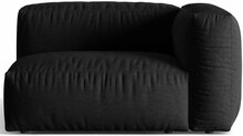 Modulaarne diivan Micadoni Martina Structured, 121 x 106 x 75 cm, parem, must