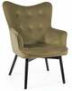 Tugitool Signal Meble Carmen Velvet, 75 x 72 x 99 cm, oliivroheline