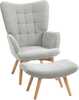 Lamamistool Homcom, velvetilaadne kangas, hall
