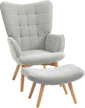 Lamamistool Homcom, velvetilaadne kangas, hall