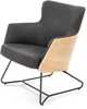 Tugitool Halmar Chillout, 67 x 74 x 79 cm, tumehall/tamm/must