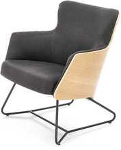Tugitool Halmar Chillout, 67 x 74 x 79 cm, tumehall/tamm/must