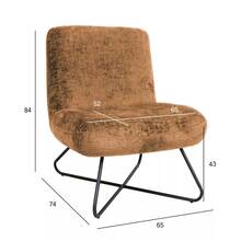 Tugitool Home4you Farica, 74 x 65 x 84 cm, oranž