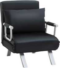 Kokkupandav tugitool Homcom, 65 x 77 x 80 cm, must, kuni 120 kg