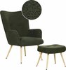 Tugitool Beliani Vejle, 78 x 81 x 100 cm, jalatoega, tumeroheline