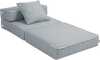 Kokkupandav tugitool Homcom 2-in-1, voodifunktsiooniga, kuni 100 kg, hall