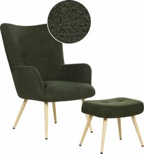 Tugitool Beliani Vejle, 78 x 81 x 100 cm, jalatoega, tumeroheline