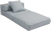 Kokkupandav tugitool Homcom 2-in-1, voodifunktsiooniga, kuni 100 kg, hall