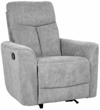 Tugitool recliner Home4You Gemma, 98 x 89 x 106 cm, helehall, manuaalne mehhanism