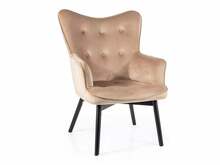 Tugitool Signal Meble Carmen Velvet, 75 x 72 x 99 cm, liivakarva