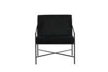 Tugitool Venture Home Rakel, 65 x 78 x 66 cm, must, must velvet