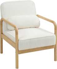 Tugitool Homcom, 67 x 80 x 83 cm, puidust jalad, valge