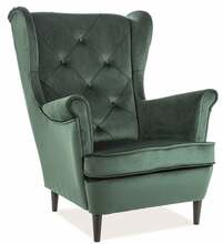 Tugitool Signal Meble Lady Velvet, 75 x 85 x 101 cm, roheline