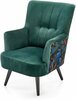 Tugitool Halmar Pagoni, 82 x 67 x 95 cm, tumeroheline/must