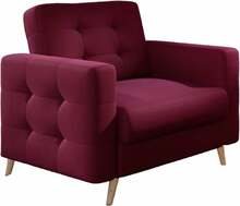 Tugitool Eltap Asgard Mat Velvet 68, 92 x 105 x 88 cm, tume lilla/punane