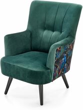 Tugitool Halmar Pagoni, 82 x 67 x 95 cm, tumeroheline/must