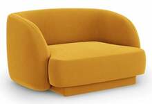 Tugitool Micadoni Home Miley Velvet, 85 x 109 x 74 cm, kollane