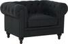 Tugitool Beliani Chesterfield, 85 x 93 x 78.5 cm, grafiit/hall
