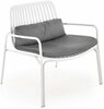 Tugitool Halmar Melby, 71 x 66 x 75 cm, valge/hall