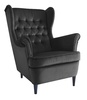 Tugitool Signal Meble Harry Velvet, 92 x 82 x 101 cm, must