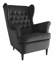 Tugitool Signal Meble Harry Velvet, 92 x 82 x 101 cm, must