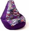 Kott-tool Go Gift Pear XXL, 140 x 100 cm, lilla/mitmevärviline