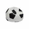 Laste kott-tool Hanah Home Football Kids Pouffe, must/valge
