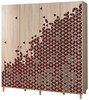 Riidekapp Kalune Design Wardrobe 863 (II), 180 x 52 x 192 cm, tamm/punane