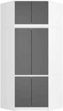 Nurgakapp Akord S100, 100 x 50 x 235 cm, valge/hall