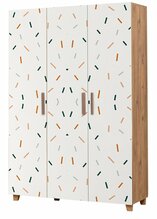 Riidekapp Kalune Design Leva Line, 48 x 120 x 189 cm, pruun/valge