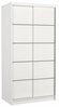 Riidekapp Adrk Furniture Riva 100, liugustega, 100 x 58 x 200 cm, valge