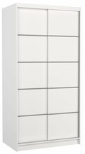 Riidekapp Adrk Furniture Riva 100, liugustega, 100 x 58 x 200 cm, valge