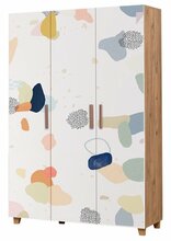 Riidekapp Kalune Design Leva Pied, 48 x 120 x 189 cm, pruun/valge