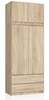 Riidekapp Akord Furniture Factory S90, tamm, 90 x 51 x 234 cm
