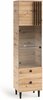 Vitriinkapp Adrk Furniture Livia 05, 50 x 40 x 196 cm, pruun/must