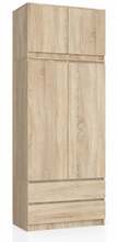 Riidekapp Akord Furniture Factory S90, tamm, 90 x 51 x 234 cm