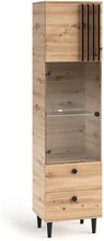 Vitriinkapp Adrk Furniture Livia 05, 50 x 40 x 196 cm, pruun/must