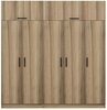 Riidekapp Kalune Design Kale 7709, 52 x 225 x 255 cm, pruun