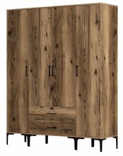 Riidekapp Kalune Design Kumsal STS, 47.5 x 160 x 201.4 cm, pähkel