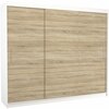 Riidekapp Adrk Furniture Antos 250, 250 x 215 x 58 cm, valge/tamm