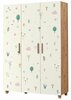 Riidekapp Kalune Design Leva Jungle, 48 x 120 x 189 cm, pruun/valge