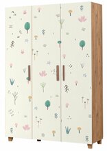 Riidekapp Kalune Design Leva Jungle, 48 x 120 x 189 cm, pruun/valge