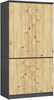 Riidekapp Akord S90 4D CLP, 90 x 51 x 180 cm, hall/pruun