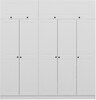 Riidekapp Kalune Design Kale 5228, 225 x 52 x 255 cm, valge