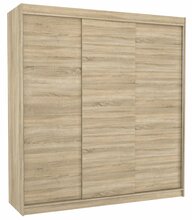 Riidekapp Adrk Furniture Megan 200, liugustega, 58 x 200 x 215 cm, sonoma/tamm